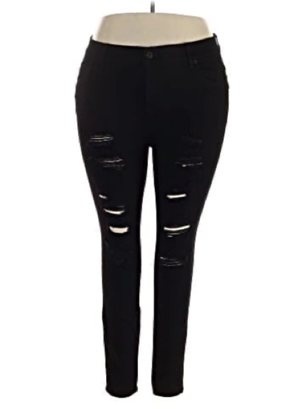 Torrid Sky High Skinny Jeans/ distressed Black Size 18R NWT retail $79.95